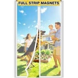 Magnetische Hordeur Wit 100x210 cm Fiberglas - 56% Korting