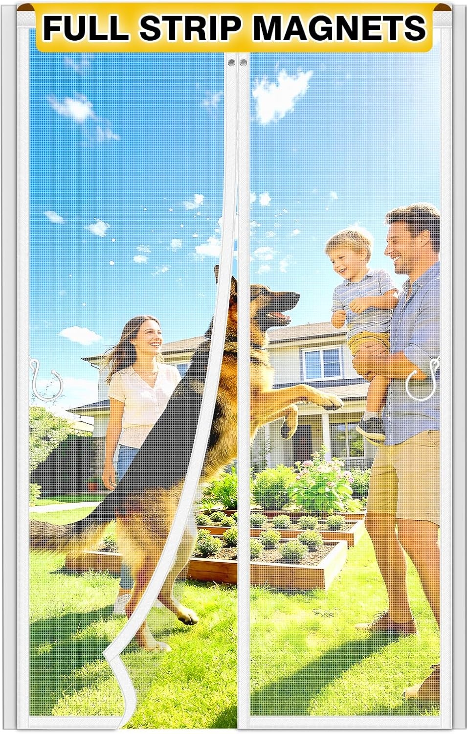 Magnetische Hordeur Wit 100x210 cm Fiberglas - 56% Korting