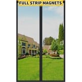 Magnetische Hordeur Wit 100x210 cm Fiberglas - 56% Korting