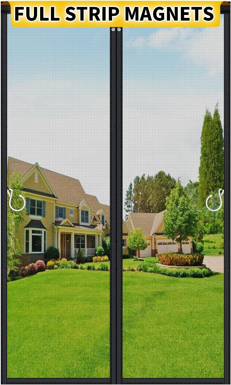 Magnetische Hordeur Wit 100x210 cm Fiberglas - 56% Korting
