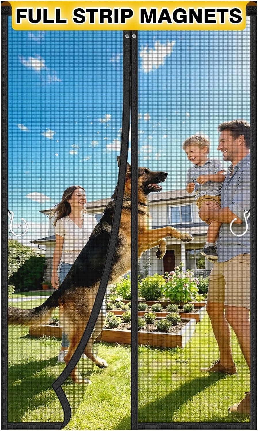 Magnetische Hordeur Wit 100x210 cm Fiberglas - 56% Korting