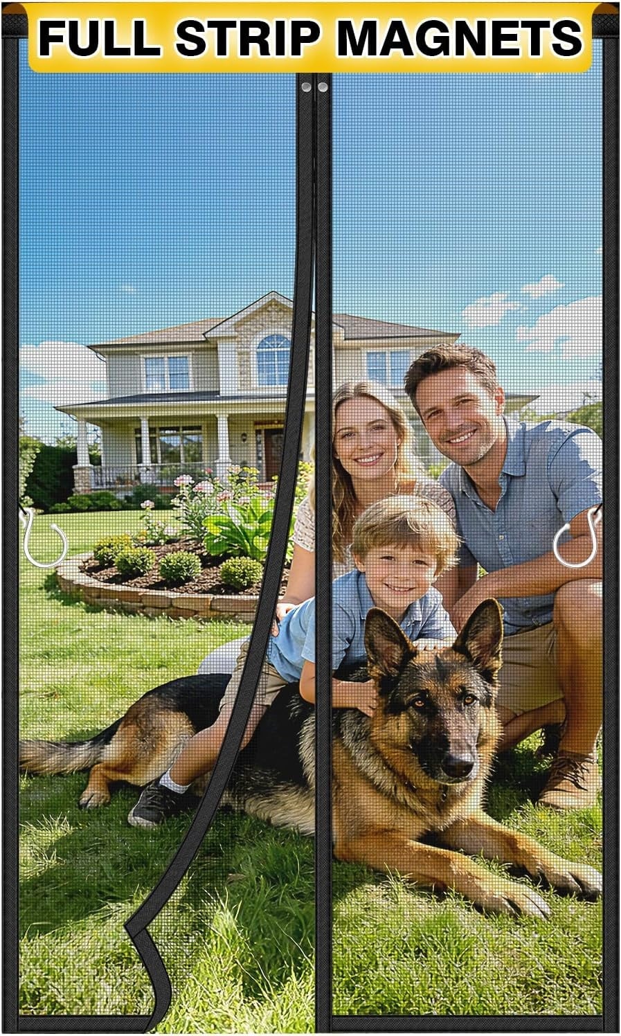 Magnetische Hordeur Wit 100x210 cm Fiberglas - 56% Korting