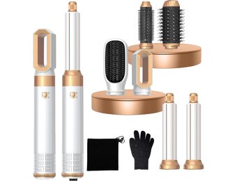 MogaWave Haarstyler Pro Air Styler 6 in 1 Hair Styler 1000W Rundbürstenföhn, Warmluftbürste, Föhnbürste, Haartrockner, Air Curler, Hairstyler Airstyler Haarstyling Geräte für Alle Haartypen