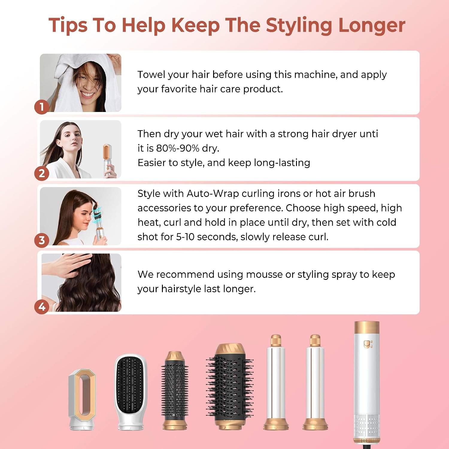 6-in-1 Haarstyler Set 1000W - Korting 59%