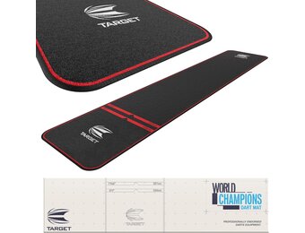 Target Darts World Champion Dartmat met rode bies - Officiële werplijn