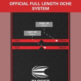 Target Darts World Champion Dartmat met rode bies - Officiële werplijn