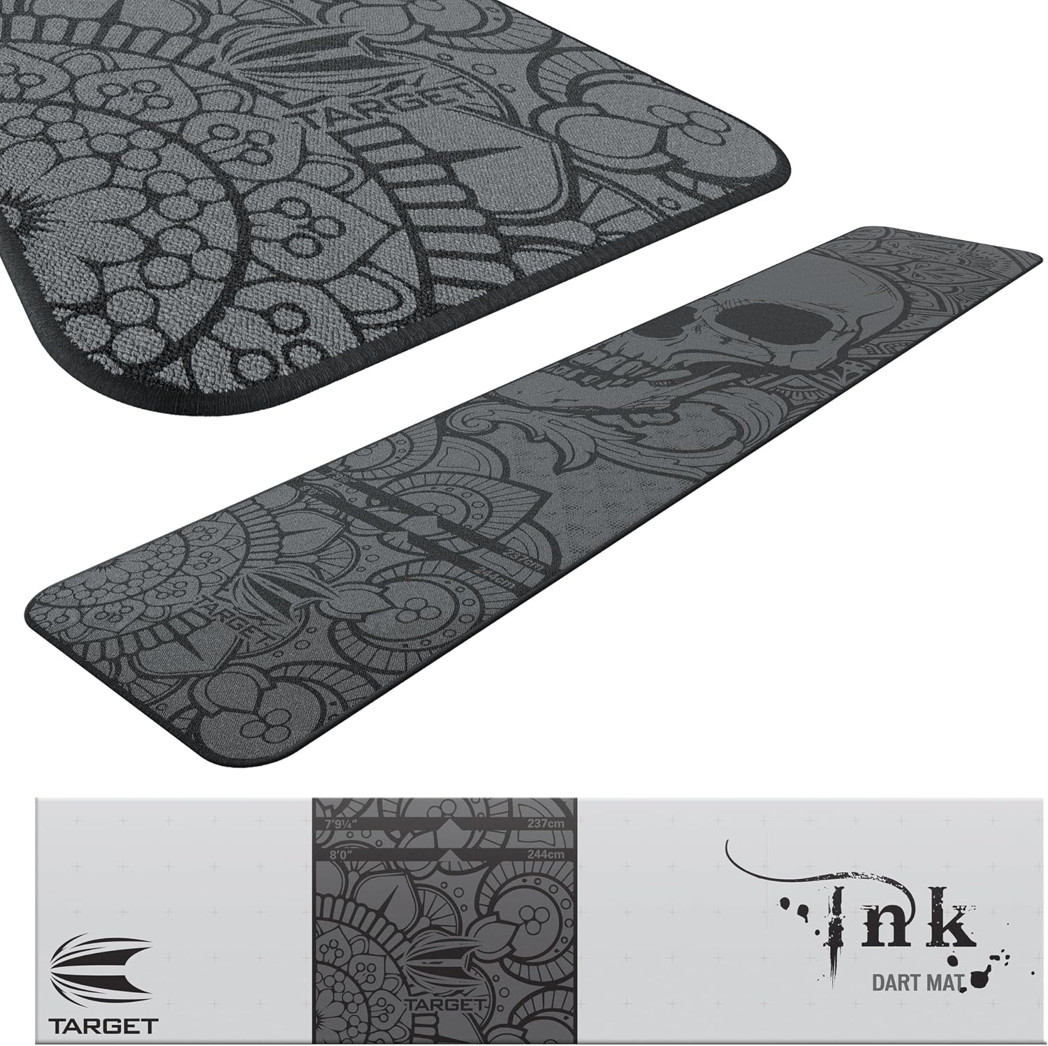 Target Darts World Champion Dartmat met rode bies - Officiële werplijn