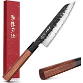 HEZHEN Kiritsuke keukenmes 15 cm - Professioneel Japans koksmes met redwood handvat