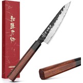 HEZHEN Kiritsuke keukenmes 15 cm - Professioneel Japans koksmes met redwood handvat