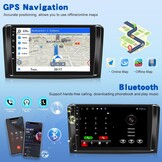 [2G+64G] Android Car Stereo for Mercedes Benz ML GL W164 ML350 ML500 GL320 X164 ML280 with Wireless Carplay and Android Auto, 9 inch HD Touch Screen Car Radio with GPS/WiFi/Bluetooth/EQ/FM RDS