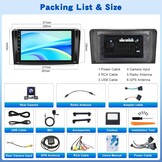 [2G+64G] Android Car Stereo for Mercedes Benz ML GL W164 ML350 ML500 GL320 X164 ML280 with Wireless Carplay and Android Auto, 9 inch HD Touch Screen Car Radio with GPS/WiFi/Bluetooth/EQ/FM RDS
