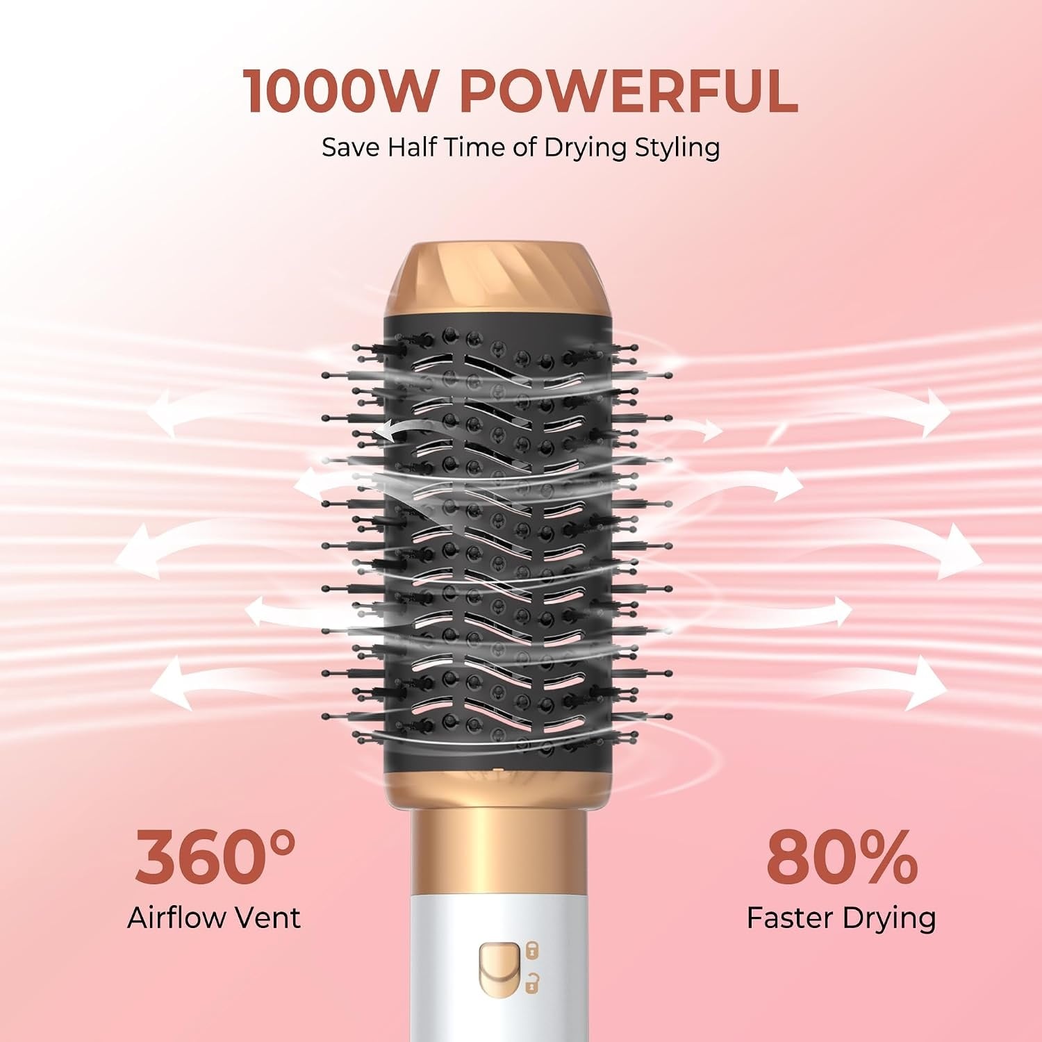 Haarstyler 6-in-1 met Korting - Warmluchtborstel, Föhn & Curler