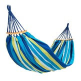Hangmat 2 persoons Blauw/Groen 185x150 cm Weerbestendig - 59% Korting