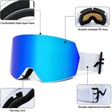 Skibril Snowboardbril Unisex met UV400 Anti-Fog, Helm Compatibel (-58%)