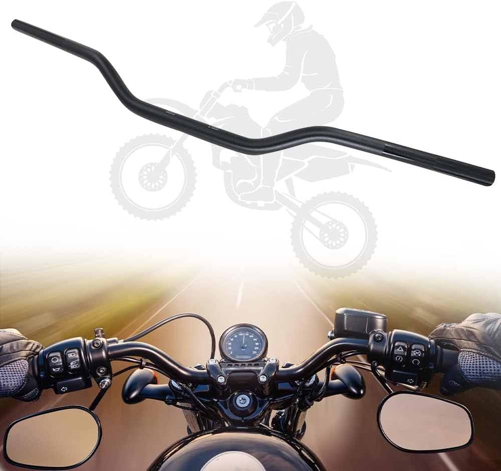 Motorfietsstuur 7/8 inch 22 mm universeel stuur voor EXC TE DL CRF CB YZF WR XT KLX KX DRZ KLR Dirt Bike ATV Motocross Enduro zwart