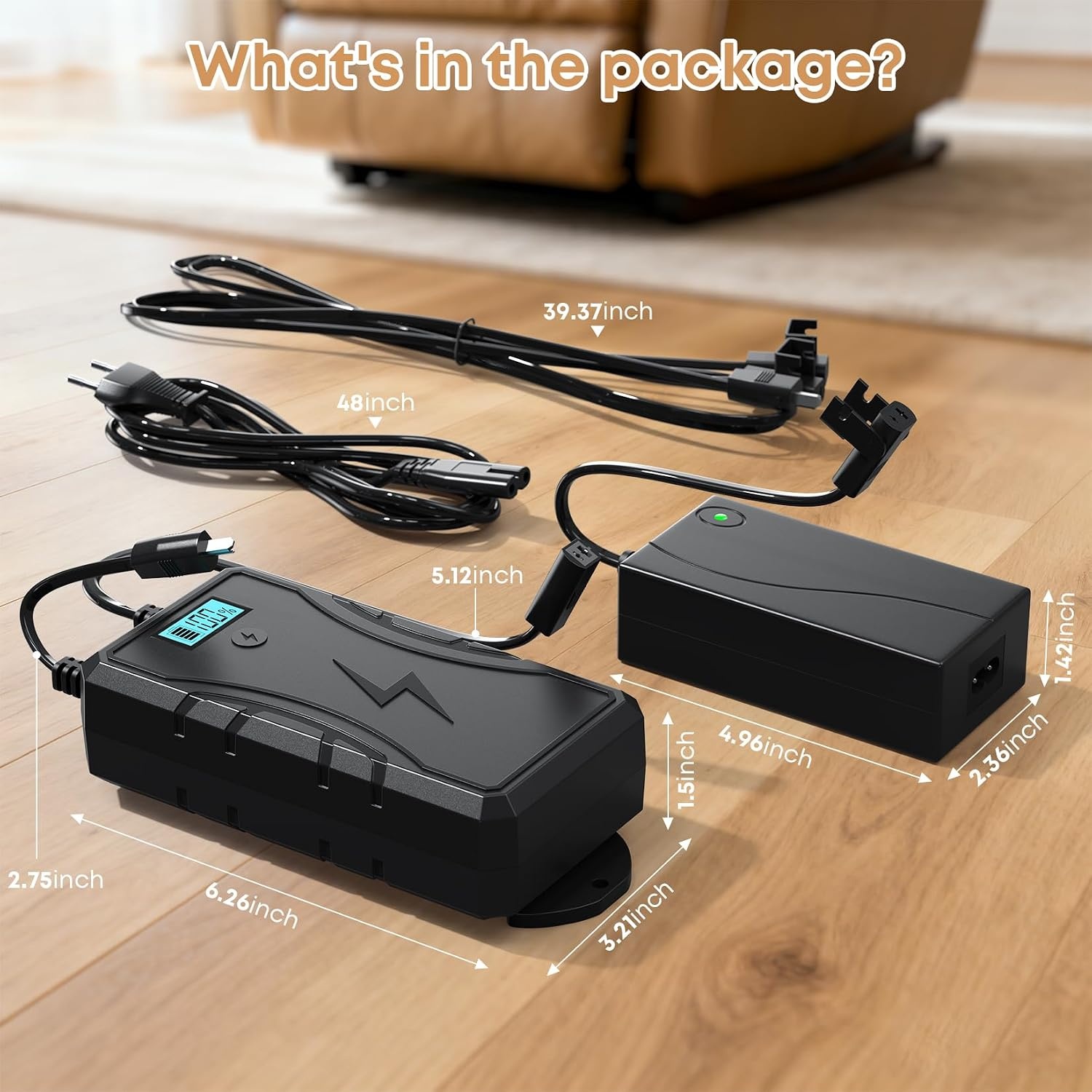 Accupack voor meubels, 2500 mAh, universele oplader voor elektrische ligstoelen en banken, 2-pins aansluiting