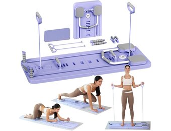 Automatic Rebound Abdominal Wheel Core Strength Training Ab Roller Exercise Wheel Board Pilates Reformer Board, Resistance Bands, Knee Mat Exercise Equipment for Home Use