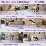 Automatic Rebound Abdominal Wheel Core Strength Training Ab Roller Exercise Wheel Board Pilates Reformer Board, Resistance Bands, Knee Mat Exercise Equipment for Home Use