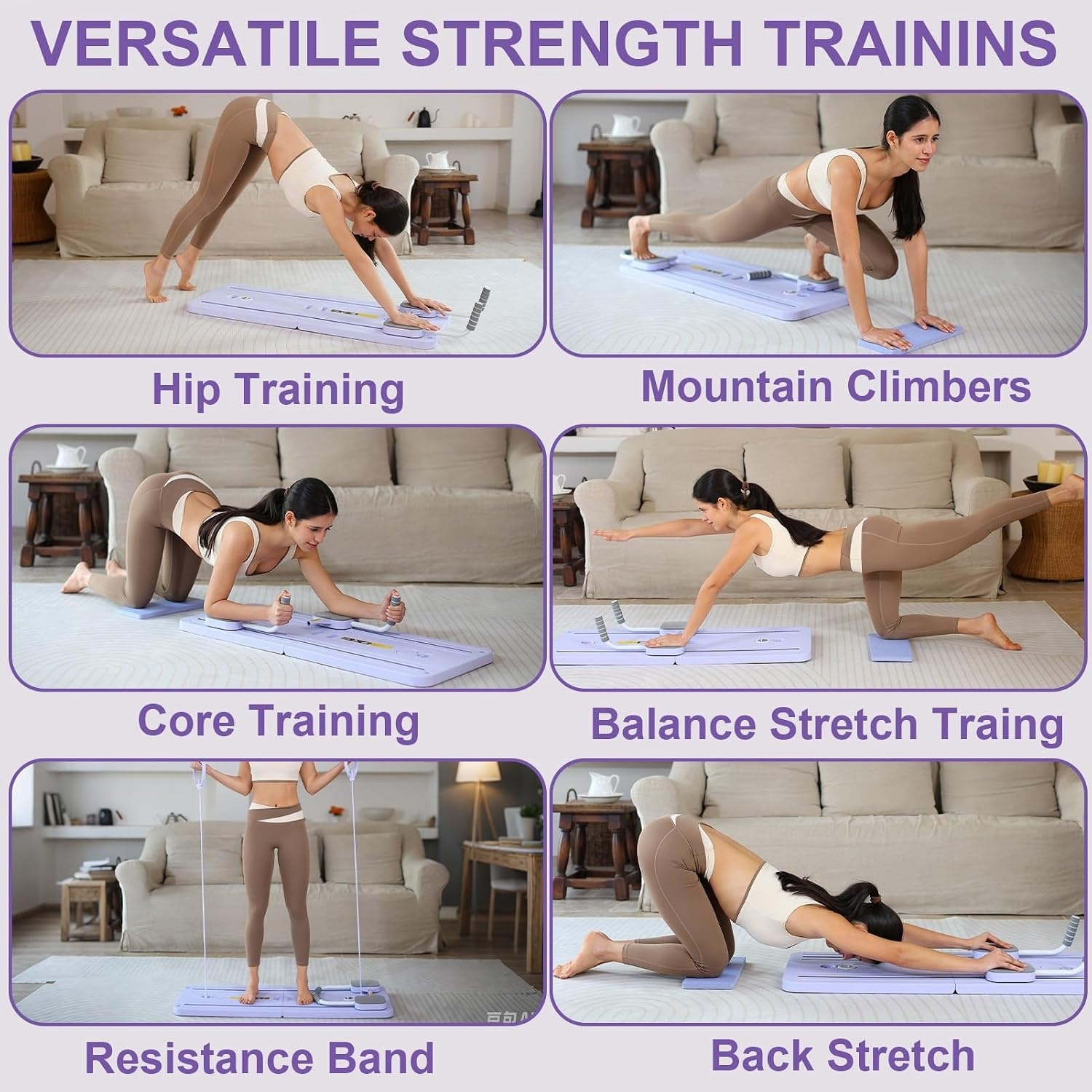 Automatic Rebound Abdominal Wheel Core Strength Training Ab Roller Exercise Wheel Board Pilates Reformer Board, Resistance Bands, Knee Mat Exercise Equipment for Home Use