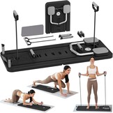 Automatic Rebound Abdominal Wheel Core Strength Training Ab Roller Exercise Wheel Board Pilates Reformer Board, Resistance Bands, Knee Mat Exercise Equipment for Home Use