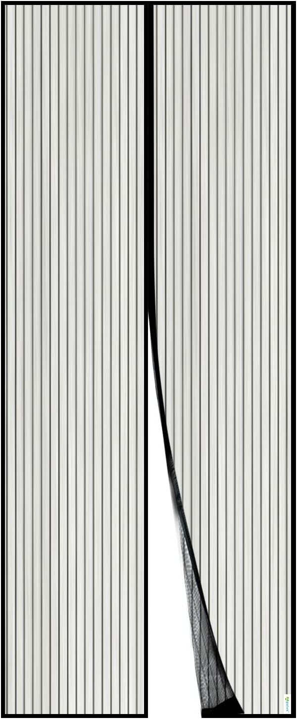 Apalus Vliegengordijn voor Deur met Magnetische Sluiting, Insectenhor voor Balkon- en Terrasdeur, Zonder Boren te Monteren, Niet Inkortbaar (70x210 cm, Zwart)
