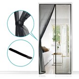 Apalus Vliegengordijn voor Deur met Magnetische Sluiting, Insectenhor voor Balkon- en Terrasdeur, Zonder Boren te Monteren, Niet Inkortbaar (70x210 cm, Zwart)