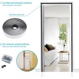Apalus Vliegengordijn voor Deur met Magnetische Sluiting, Insectenhor voor Balkon- en Terrasdeur, Zonder Boren te Monteren, Niet Inkortbaar (70x210 cm, Zwart)