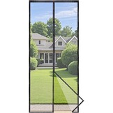 Apalus Vliegengordijn voor Deur met Magnetische Sluiting, Insectenhor voor Balkon- en Terrasdeur, Zonder Boren te Monteren, Niet Inkortbaar (70x210 cm, Zwart)