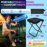 Telescoop voor astronomie volwassenen en kinderen, beginners, 22 x 165 x, 90 mm opening 550 mm, astronomische refractortelescoop met klapkruk, statief, mobiele telefoonhouder en draagtas, telescoop