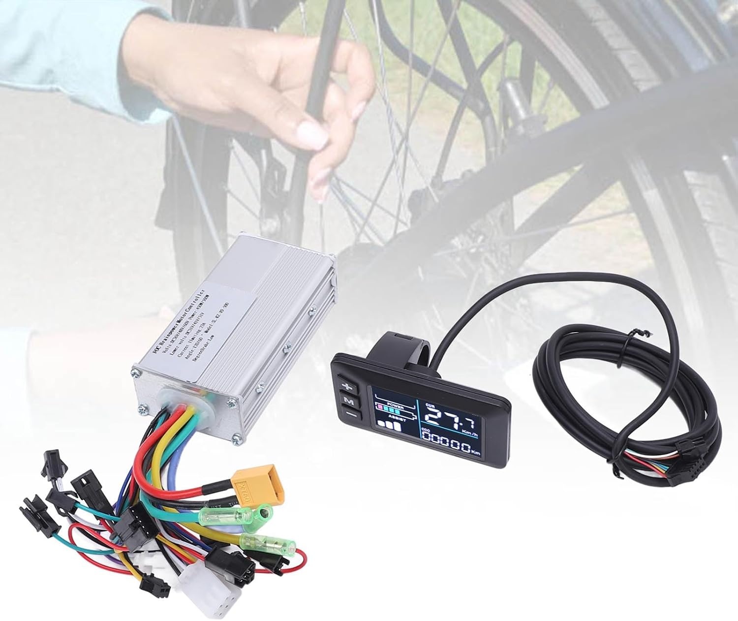 BuyWeek Elektrofahrrad Brushless Motor Controller Kit, 36V 48V 60V 450W 500W Sinuswellen Controller mit G51 LCD Anzeigefeld