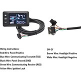 BuyWeek Elektrofahrrad Brushless Motor Controller Kit, 36V 48V 60V 450W 500W Sinuswellen Controller mit G51 LCD Anzeigefeld