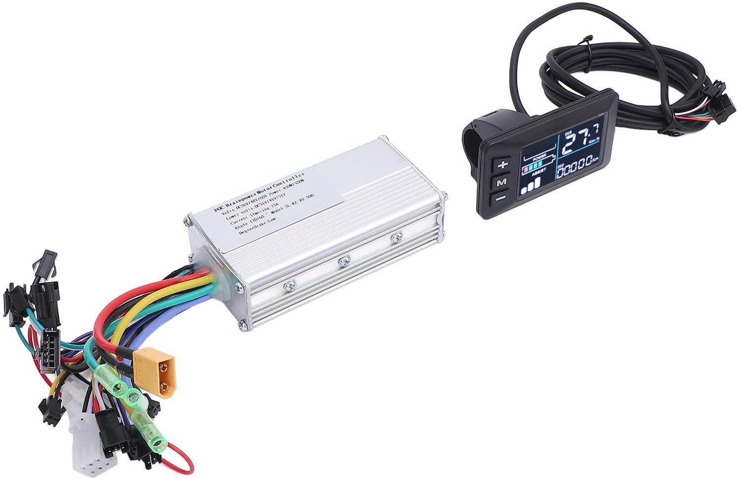 BuyWeek Elektrofahrrad Brushless Motor Controller Kit, 36V 48V 60V 450W 500W Sinuswellen Controller mit G51 LCD Anzeigefeld