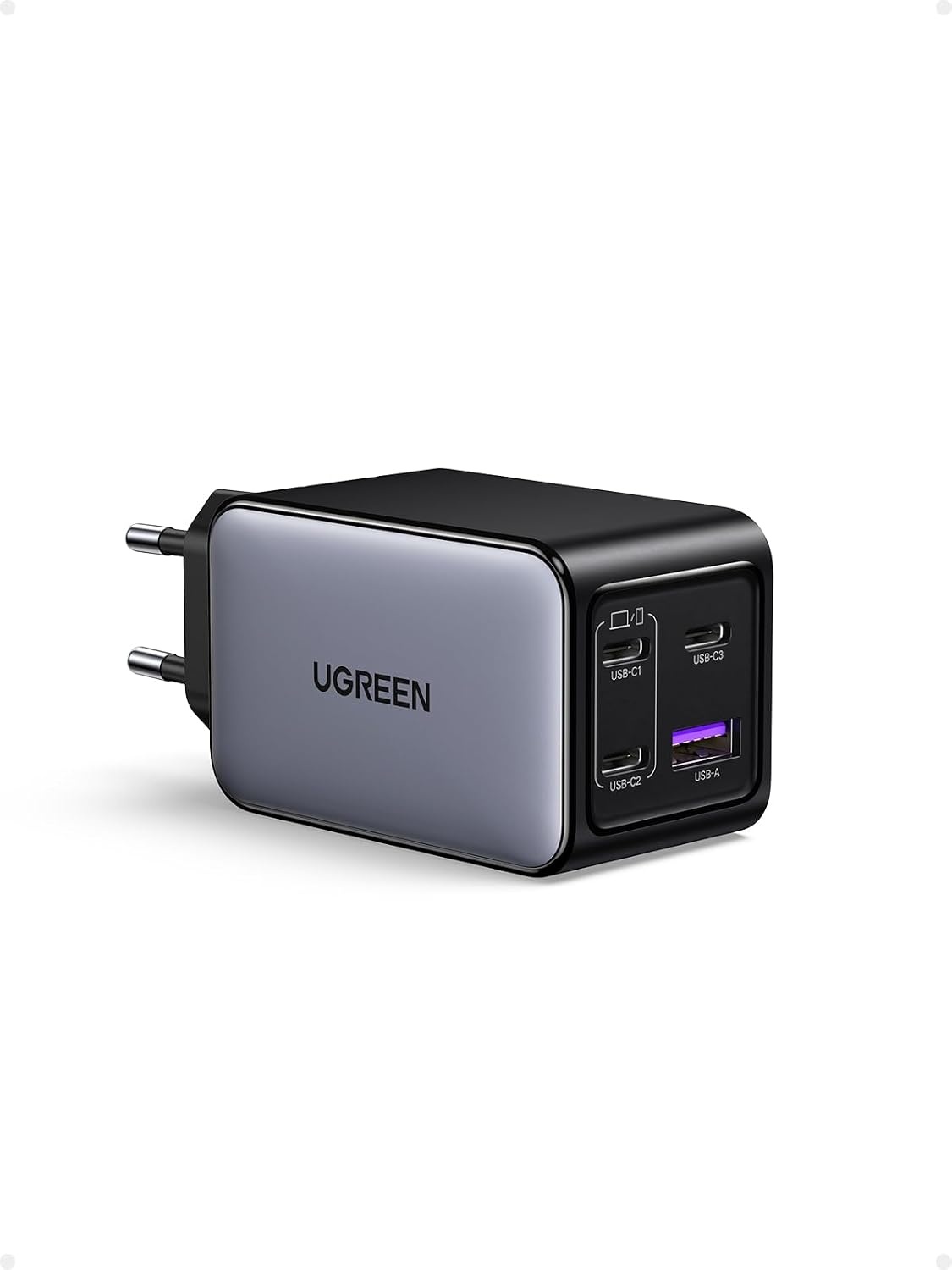 UGREEN Nexode 65W USB C-Charger 4-poorts GaN-lader Meerdere snelladers PD-oplader ondersteunt PPS 45W Compatibel met MacBook Pro/Air, HP Laptop, iPad Pro, iPhone-serie, Galaxy S24