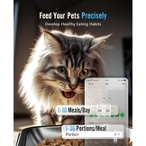 oneisall 5 liter voederautomaat voor katten, 2 bakken, 5 G/2,4 G Wifi, intelligente kattenvoerautomaat, eenvoudige bediening met app-bediening, voerverdeler voor katten/honden, met 2 roestvrijstalen