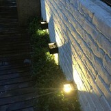CANMEIJIA Led-wandlamp, voor binnen, 3000 K, 12 W, 4 stuks, IP65, instelbare lichtstraal, voor slaapkamer, woonkamer, tuin, gang, balkon, badkamer, zwart