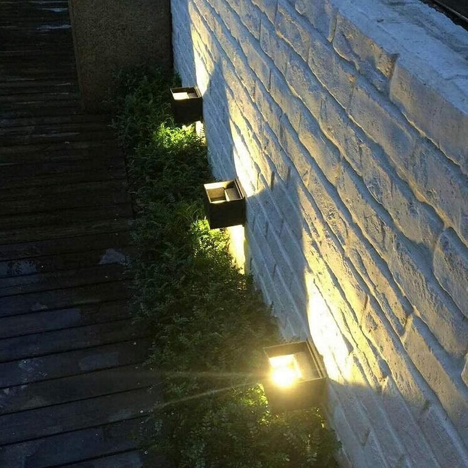 CANMEIJIA Led-wandlamp, voor binnen, 3000 K, 12 W, 4 stuks, IP65, instelbare lichtstraal, voor slaapkamer, woonkamer, tuin, gang, balkon, badkamer, zwart