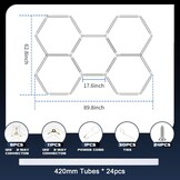 TAUDUDE Hexagon LED Plafondlamp 5 Hex - 6500K Daglicht Wit voor Garage en Werkplaats