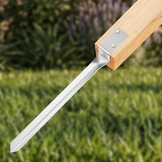Set van 4 Gegalvaniseerde Indrijfankers voor Palen | 44cm Diep | 32% Korting