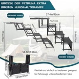 OUUTMEE Hondenautotrap met 4 niveaus, inklapbare hondenhelling met antislip oppervlak, hondentrap voor kleine en grote honden tot 80 kg, voor auto's en SUV's