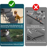OUUTMEE Hondenautotrap met 4 niveaus, inklapbare hondenhelling met antislip oppervlak, hondentrap voor kleine en grote honden tot 80 kg, voor auto's en SUV's