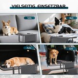 OUUTMEE Hondenautotrap met 4 niveaus, inklapbare hondenhelling met antislip oppervlak, hondentrap voor kleine en grote honden tot 80 kg, voor auto's en SUV's