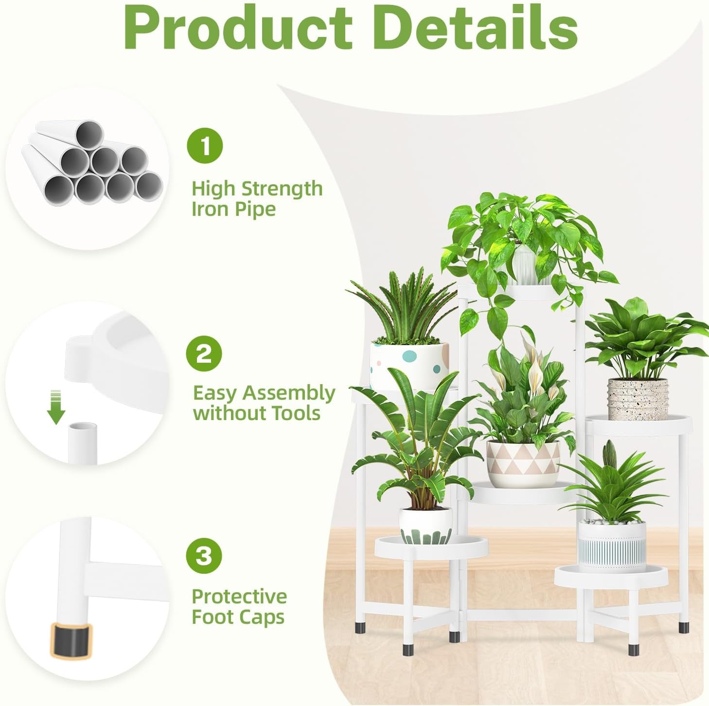 Plantenstandaard Metaal & Kunststof | 6 Niveaus | Binnen & Buiten | 59% Korting