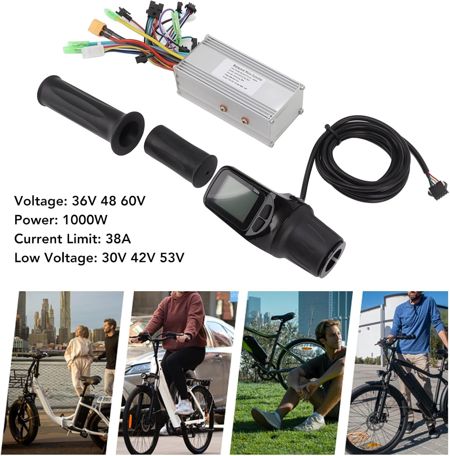 E-bike Controller Ombouwset - 36/48/60V, 1000W, 3 Modi