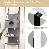 Katten Klimpaal Deurmontage - 4 Verdiepingen - Bespaart Ruimte - Met Hangmat - 61% Korting