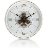 Industriële Steampunk Wandklok met Bewegende Tandwielen | 50 cm | 60% Korting