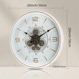 Industriële Steampunk Wandklok met Bewegende Tandwielen | 50 cm | 60% Korting