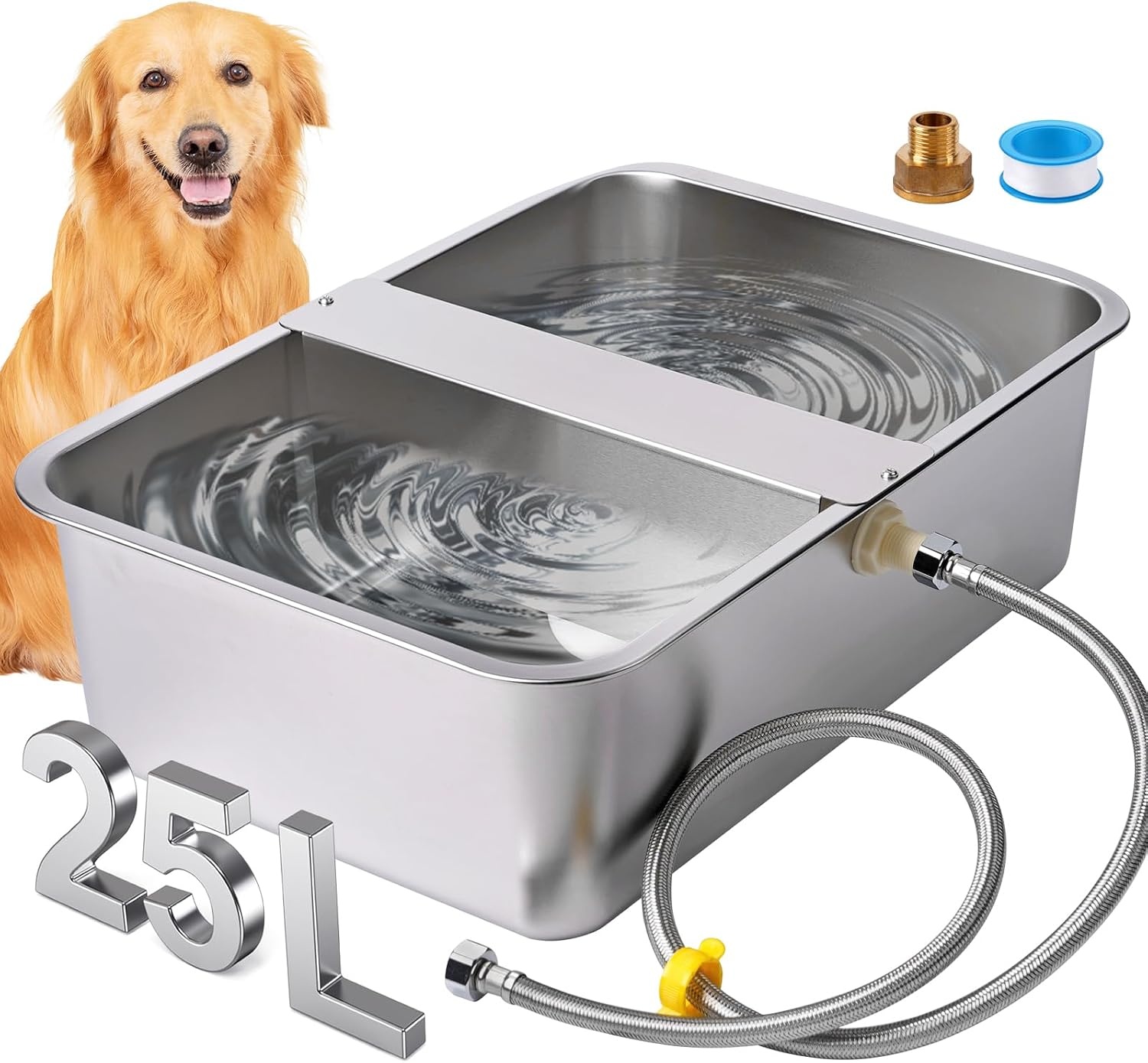 Automatische Waterdispenser 25L Roestvrijstaal - Groot Huisdier