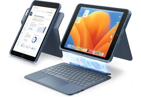 Toetsenbordhoes iPad 10.2" (9/8/7e gen) met Trackpad & 7 Kleuren Achtergrondverlichting | 34% Korting