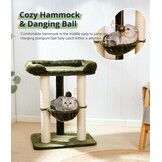 Groene Krabpaal 71cm met Hangmat - 34% Korting