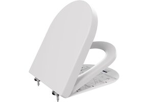 Wc-bril D-vorm Wit Duroplast | Softclose, Antibacterieel | 47% Korting